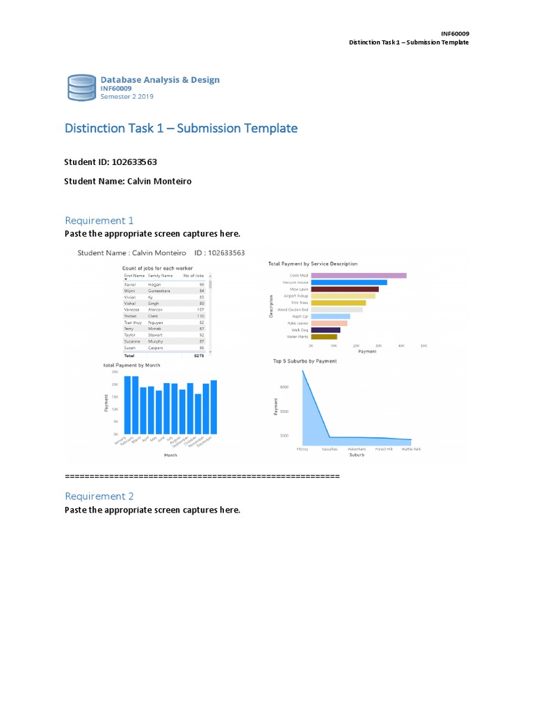 Distinction Task 1 - Submission Template: Requirement 1 | PDF | Computing