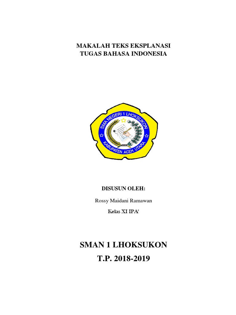 Makalah Teks Eksplanasi Tugas Bahasa