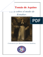 Carta a Los Estudiantes, Santo Tomás de Aquino.