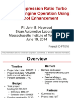 High Compression Ratio Turbo Gasoline Engine Operation Using Alcohol Enhancement