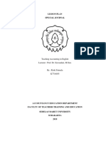 Lesson Plan Special Journal: Teaching Accounting in English Lecturer: Prof. Dr. Siswandari, M.Stat