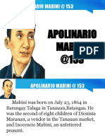 Apolinario Mabini at 153
