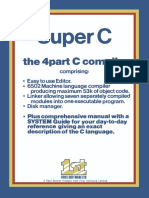 FirstSoftware Super C Language Compiler For The C-64 and C-128