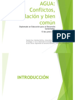 PPT. AGUA. Conflictos, Legislación y Bien Común