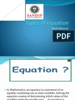 Types of Mathematical Equation