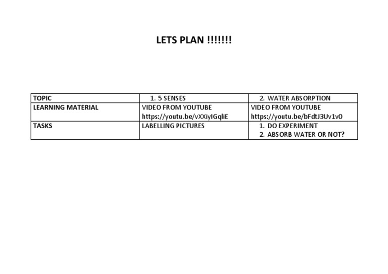 Lets Plan