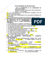 Evaluación del seminario de investigación científica