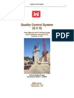 Quality Control System (QCS) : User Manual and Training Guide (QCS Software Version 2.37)