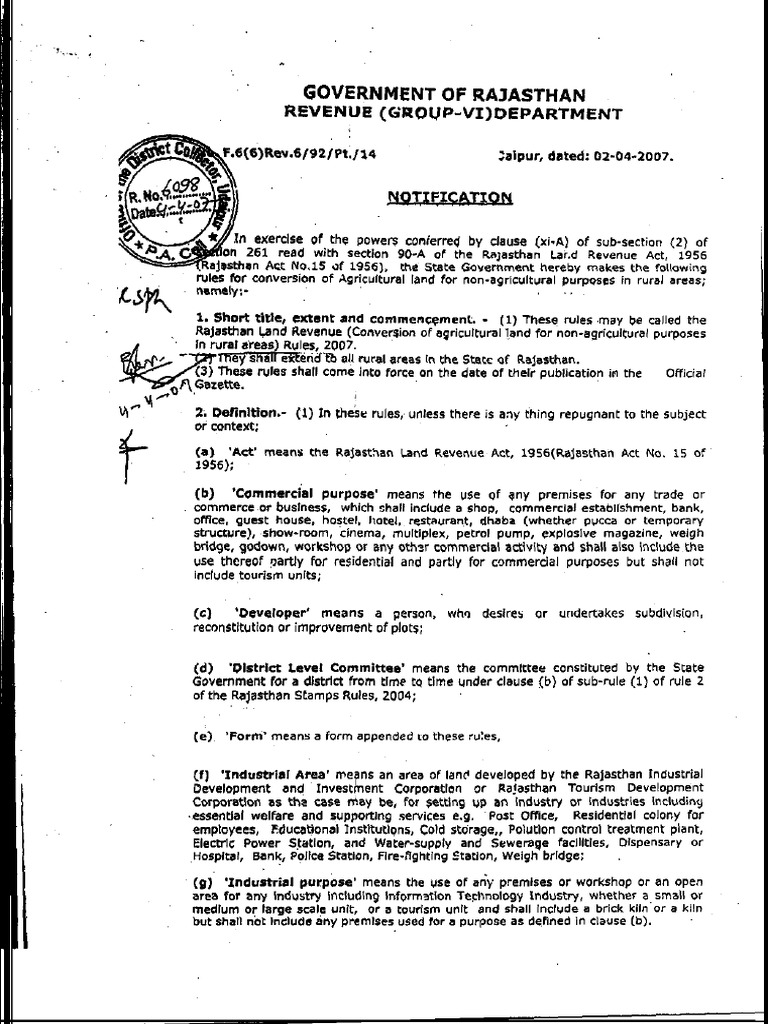 Land Conversion Rules PDF