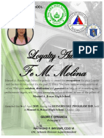 Loyalty Award: Fe M. Molina