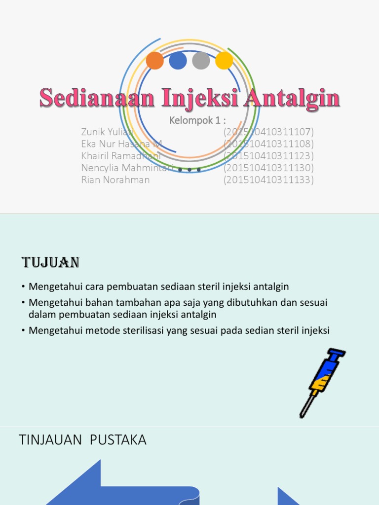 Panduan Pembuatan Injeksi Antalgin | PDF