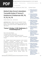 Materi Dan Kunci Jawaban Tematik Kelas 5 Tema 5 Subtema 2 Halaman 69, 70, 71, 73, 74, 75 - Gawe Kami