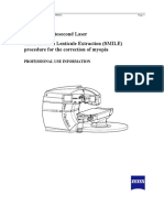 Visumax Femtosecond Laser Small Incision Lenticule Extraction (Smile) Procedure For The Correction of Myopia