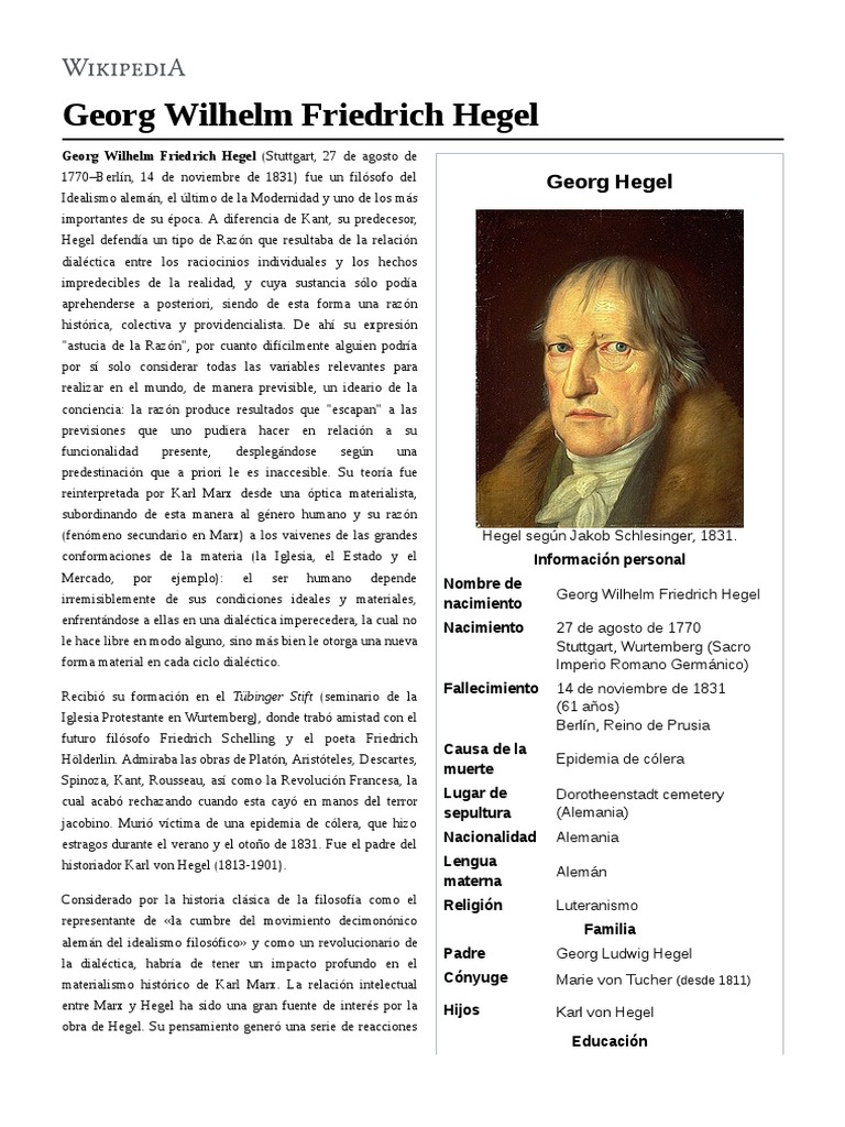 Georg Wilhelm Friedrich Hegel Pdf Georg Wilhelm Friedrich Hegel
