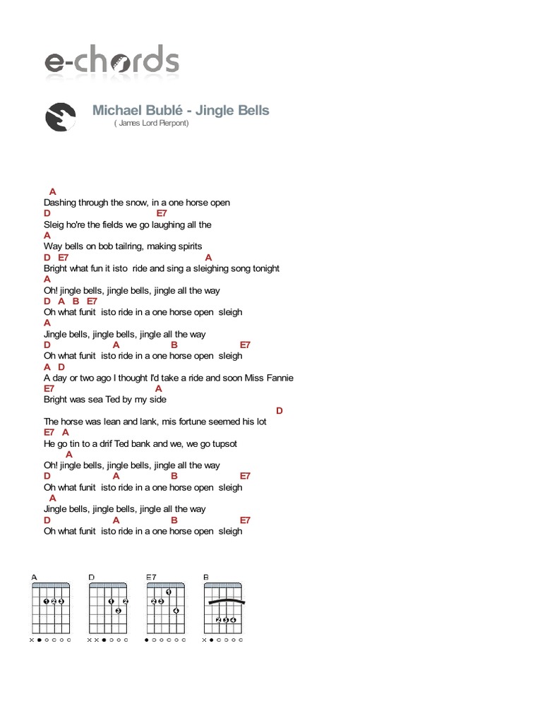 Michael Bublé Sings 'Jingle Bells' A Classic Christmas Song Written by James Lord Pierpont PDF