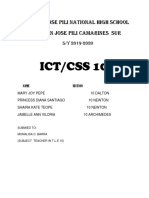 Ict/Css 10: San Jose Pili National High School San Jose Pili Camarines Sur