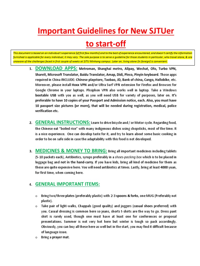 Guide For Students Coming To China | PDF | We Chat | Travel Visa