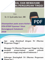 Mengenal Dan Memahami Tri Dharma Perguruan Tinggi: Oleh