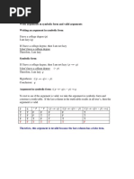 Section 3.5 Write Arguments in Symbolic Form and Valid Arguments Writing An Argument in Symbolic Form