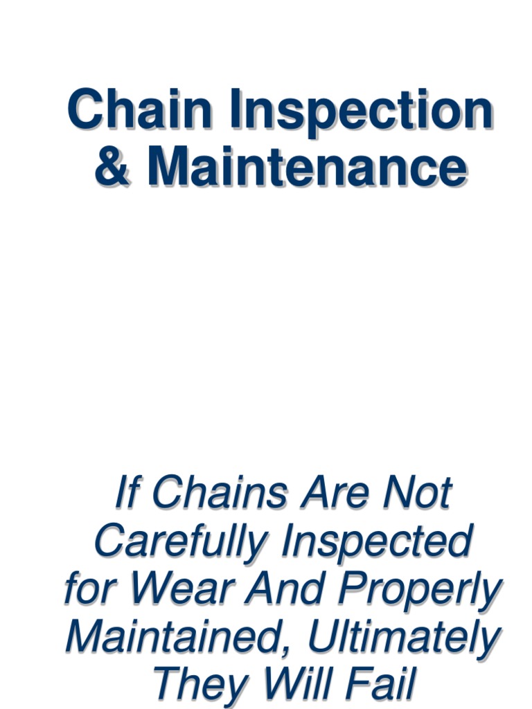 Chain Inspection PDF Wear Anchor