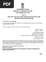 Certificate of LLP Incorporation PDF