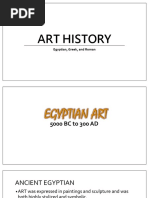 Art History: Egyptian, Greek, and Roman