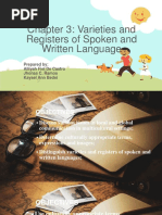 Chapter 3: Varieties and Registers of Spoken and Written Language