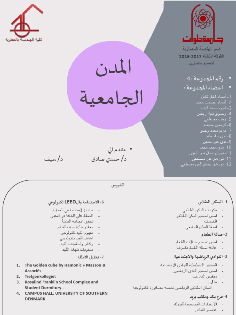 اسس تصميم المدن الجامعيه