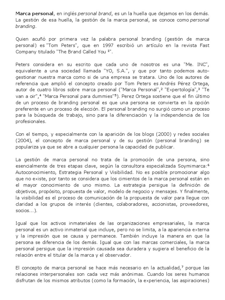 Marca Personal | PDF | Gestión de la marca | Marca