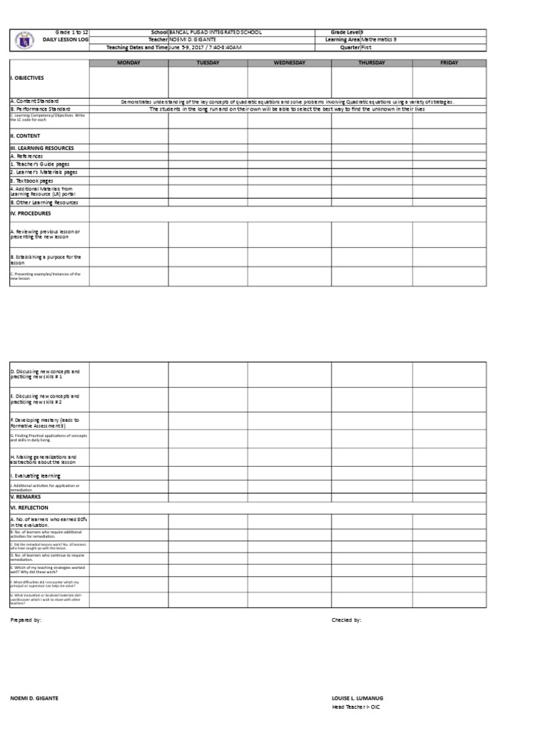 Grade 9 Pdf Quadratic Equation Factorization