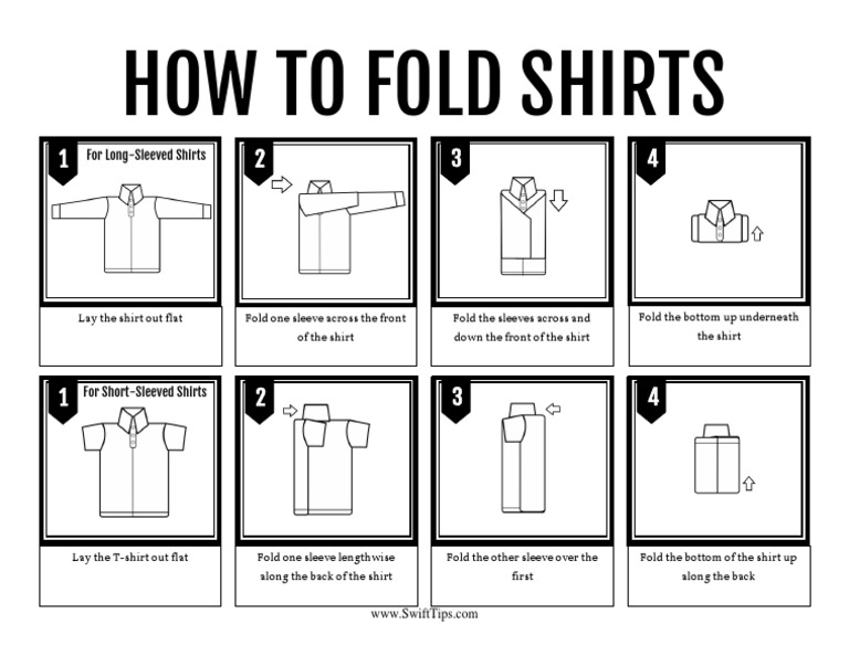 How To Fold Shirts For LongSleeved Shirts PDF