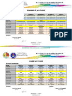 Teacher and Class Schedule Template