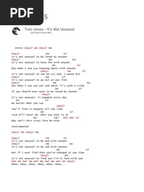 Chords Its-Not-Unusual Key1 1484147F14B815AE179A0F2F | PDF