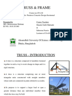 Truss & Frame: Ahsanullah University of Science and Tecnology Dhaka, Bangladesh