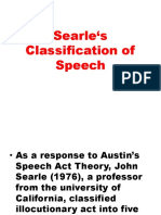 Searle‘s Classification of Speech