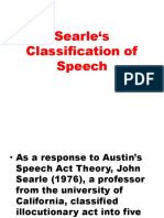 Searle S Classification of Speech