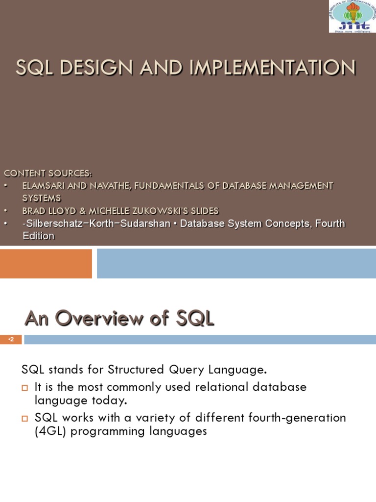 SQL Design and Implementation | PDF | Data Model | Information Science