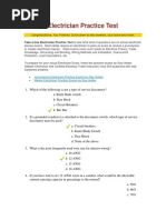 Basic Electrical Knowledge Test Answers | PDF | Volt | Watt