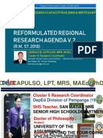 Reformulated Regional Research Agenda V