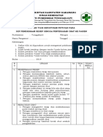 DAFTAR TILIK Kepatuhan Petugas Pada SOP APOTEK