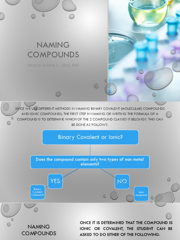 Naming Binary Covalent Compounds | PDF | Ion | Chemical Compounds