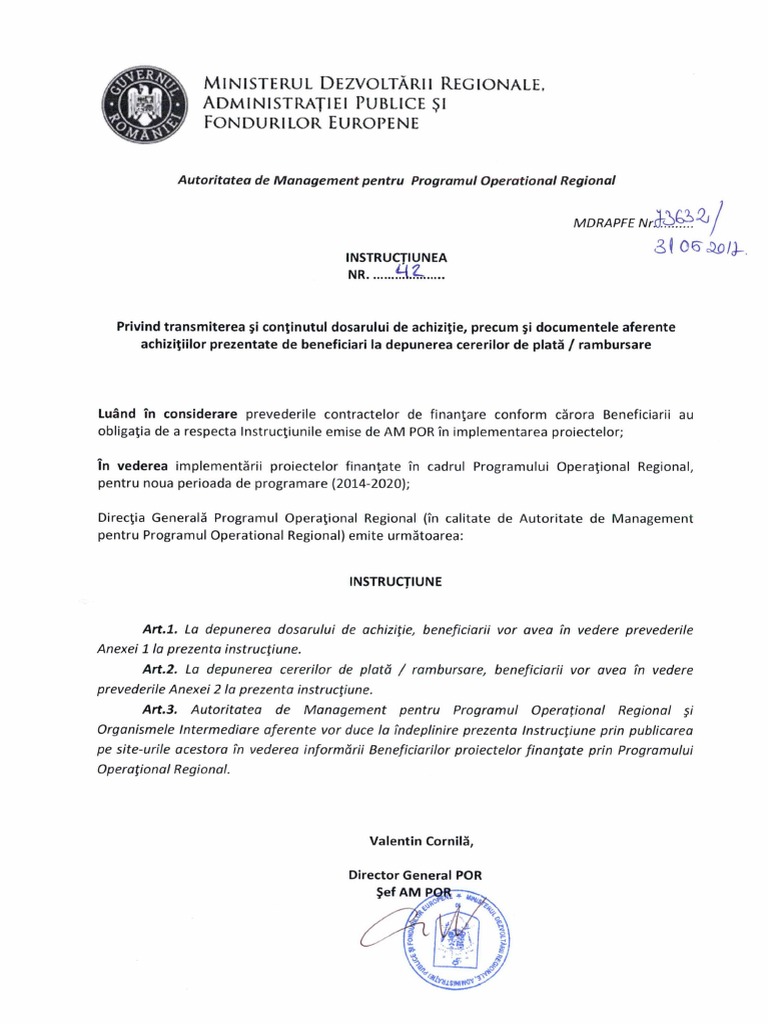 Instructiunea Am Por Nr 42 Achizitii