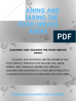 Cleaning and Clearing The Food Service Areas