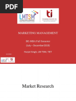 Marketing Management: BE-MBA Fall Semester (July - December2019) Harjot Singh, LM TSM, TIET