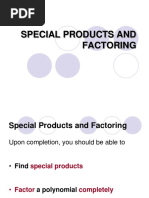 2.3 Special Products and Factoring