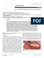 A Comprehensive Review On Aphthous Stomatitis Its Types Management and Treatment Available