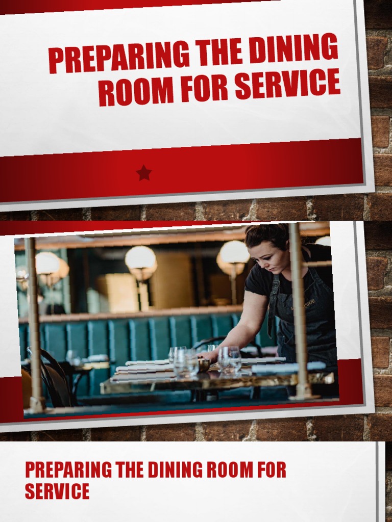 Dining Room Preparation for Service | PDF