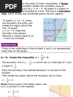 Inequality in Two Variables Relates Two Variables Using An: y 2x - 4, Make The