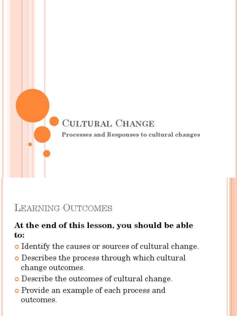 Understanding Cultural Change Processes | PDF | Traditions | Cultural ...