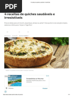 4 Receitas de Quiches Saudáveis e Irresistíveis